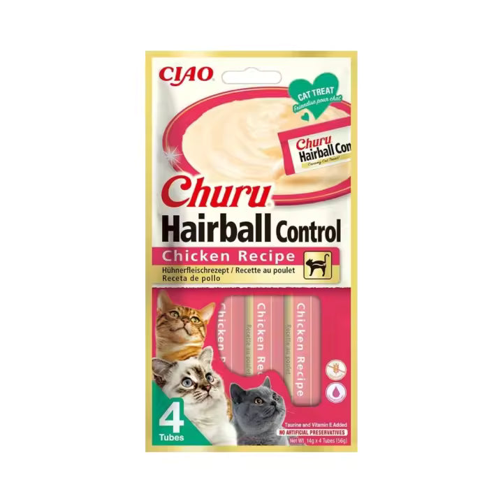 Snack líquido control bolas de pelo para gatos Churu CAT Hairball