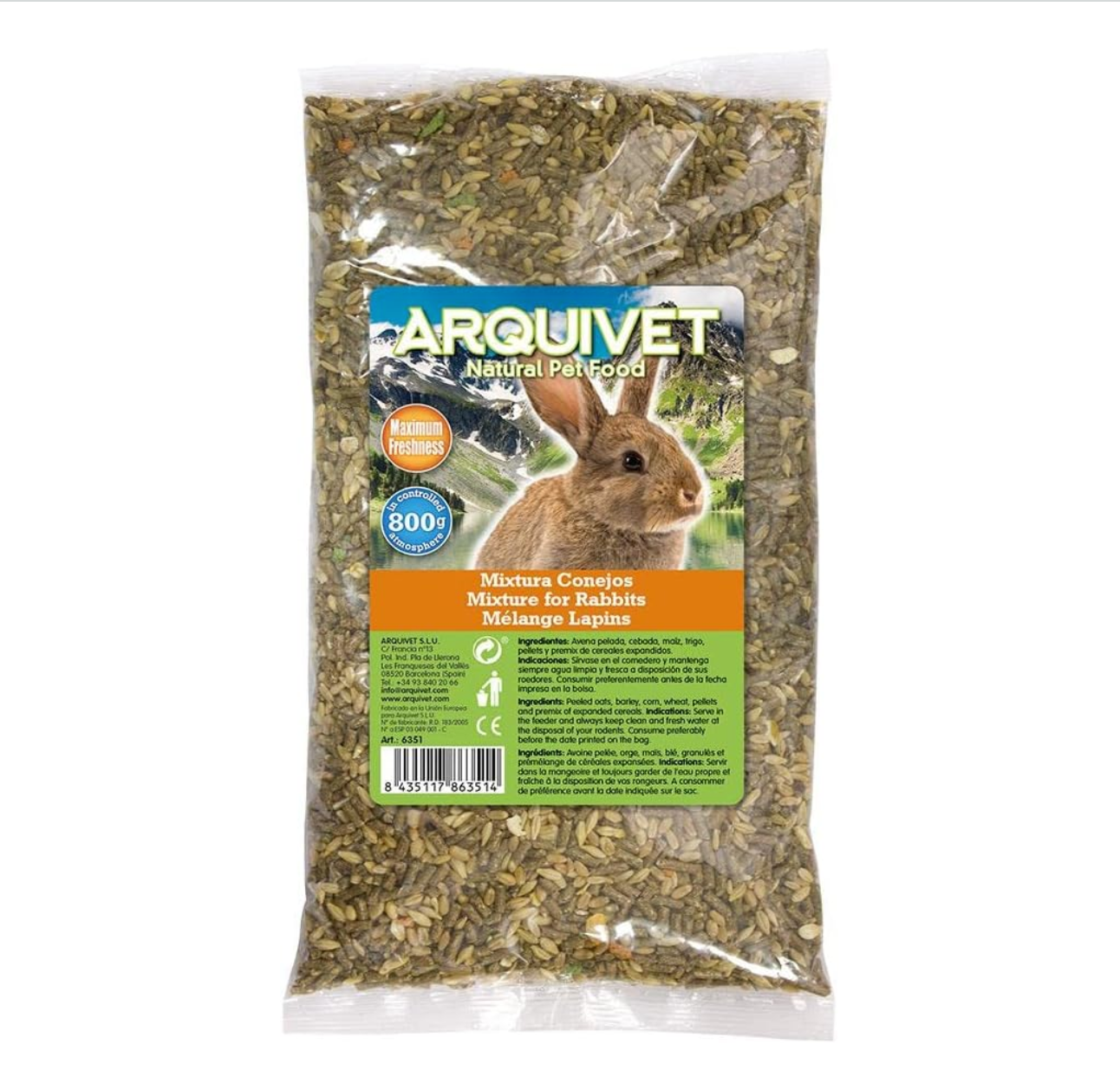 Comida para conejos tipo mixtura Arquivet