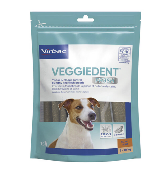 Snacks dentales perros Virbac VeggieDent Fresh